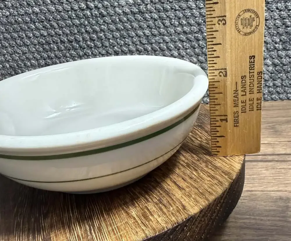 Buffalo China Restaurant Ware Soup Cereal Chili Bowl Green Stripes 5.25